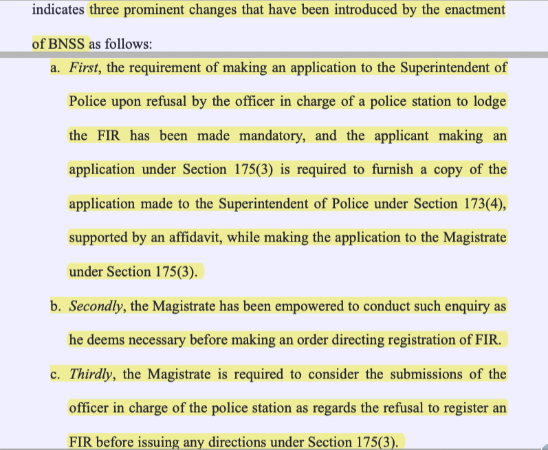 Om Prakash Ambadkar Vs Maharashtra 2025 INSC 139 - S 156(3) CrPC - Changes Brought By BNSS